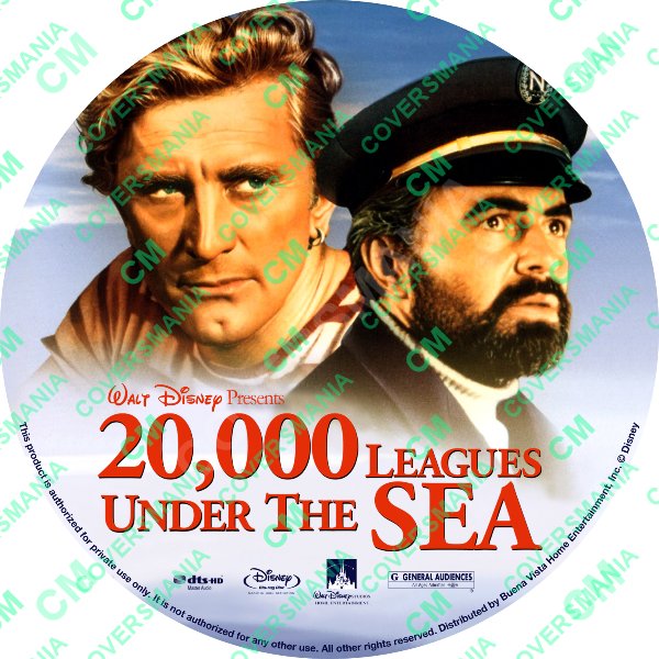 20,000 Leagues Under the Sea (1954) Labels Bluray de 20,000 Leagues Under the Sea (1954)