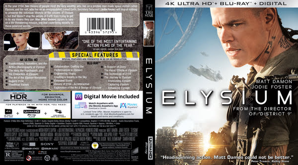 Elysium (2013) Cover 4K UHD de Elysium (2013)