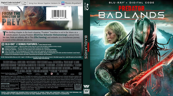 Predator Badlands (2025) Cover Bluray de Predator Badlands (2025)